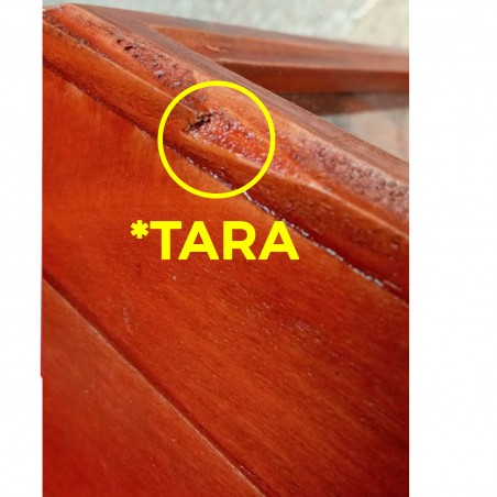 *TARA* Caja de costura de madera lacada - Color marrón