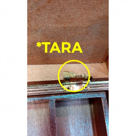 *TARA* Caja de costura de madera lacada - Color marrón *TARA*
