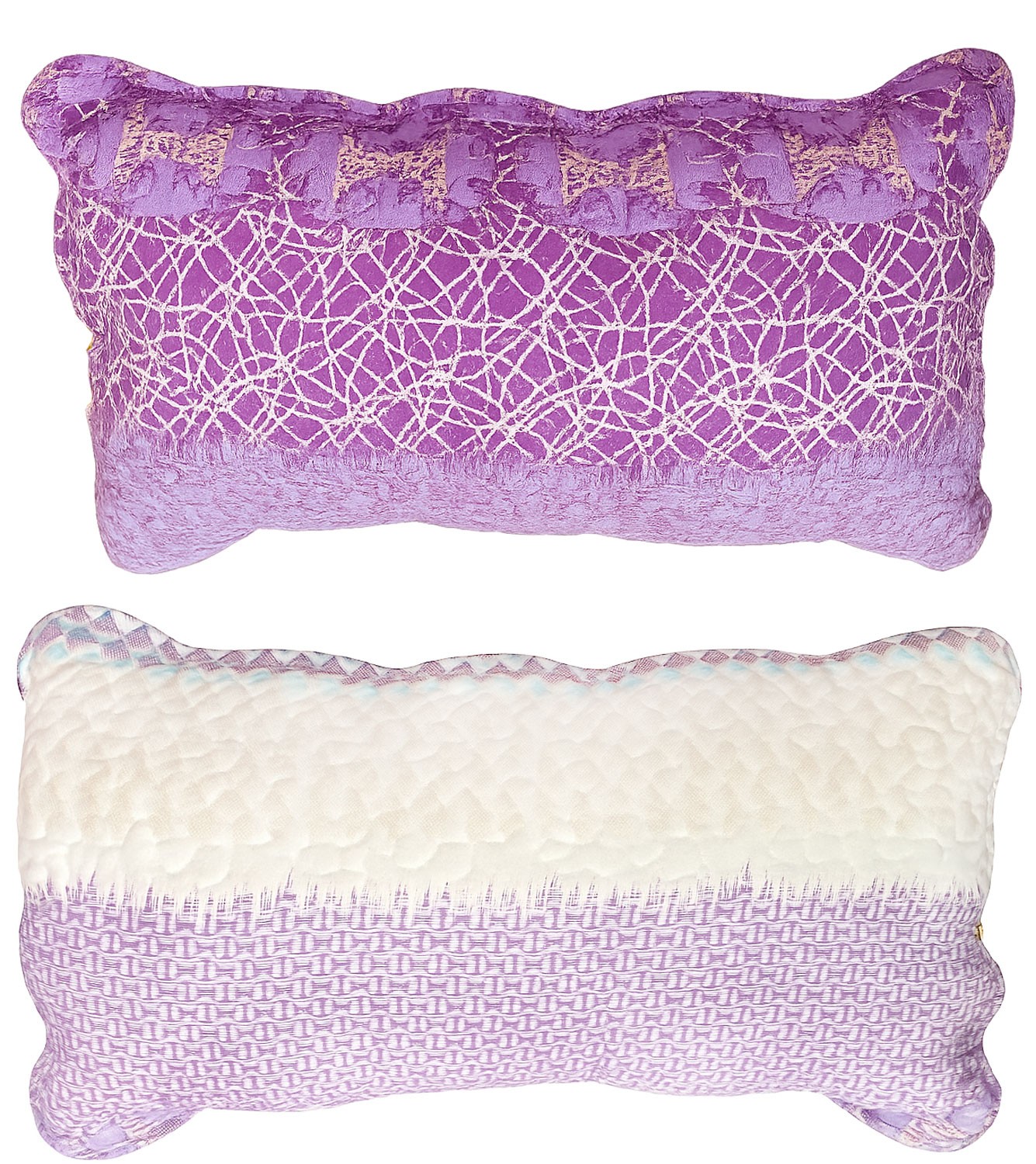 COJÍN DECORATIVO RECTANGULAR MORADO POLIÉSTER 25X50CM