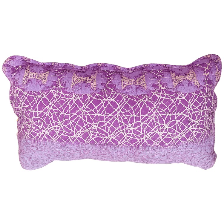COJÍN DECORATIVO RECTANGULAR MORADO POLIÉSTER 25X50CM