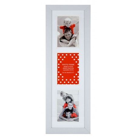 MARCO MULTIFOTOS PARED 3 FOTOS VERTICAL GRIS 11,5X16,5CM MDF