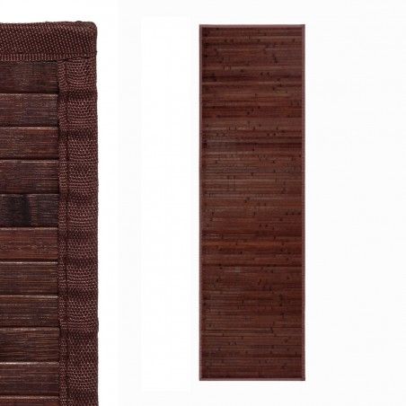 Alfombra de color chocolate pasillera de 60x200cm de  Bambú naturalpara pasillo - Natural - Hogar y más