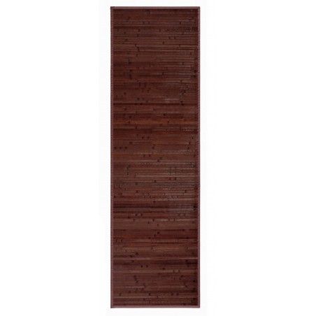 Tapis de couleur chocolat pasillera de Bambou naturel pour le couloir, 60x200cm - Naturel - Maison et plus