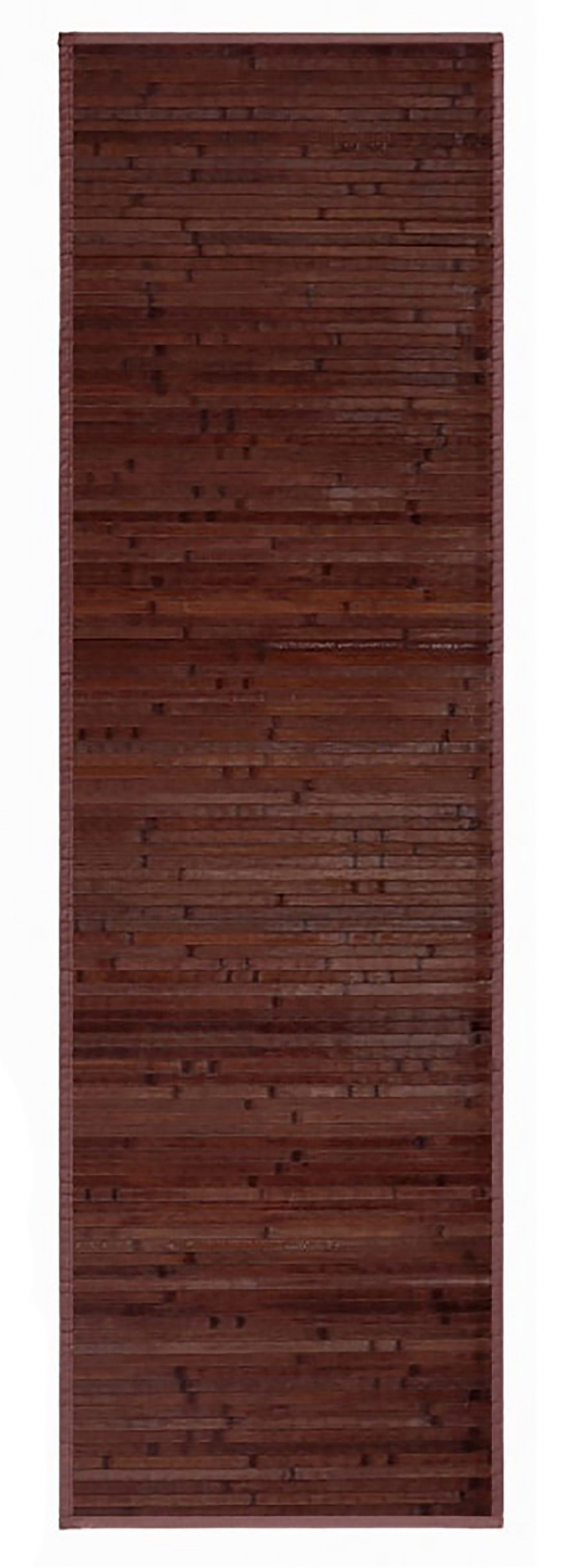 Tapis de couleur chocolat pasillera de Bambou naturel pour le couloir, 60x200cm - Naturel - Maison et plus