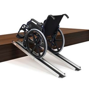 Rampa Telescópica 210 cm, ideal para Sillas de Ruedas, ligera y Portátil