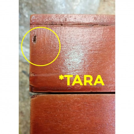 *TARA* *TARA* Caja de costura de madera lacada - Color marrón *TARA*