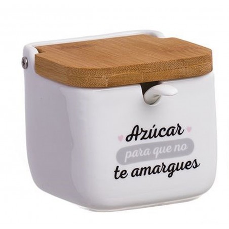 Zucchero di ceramica da cucina originale con una frase di Zucchero in Modo che non amargues, Casa e altro ancora
