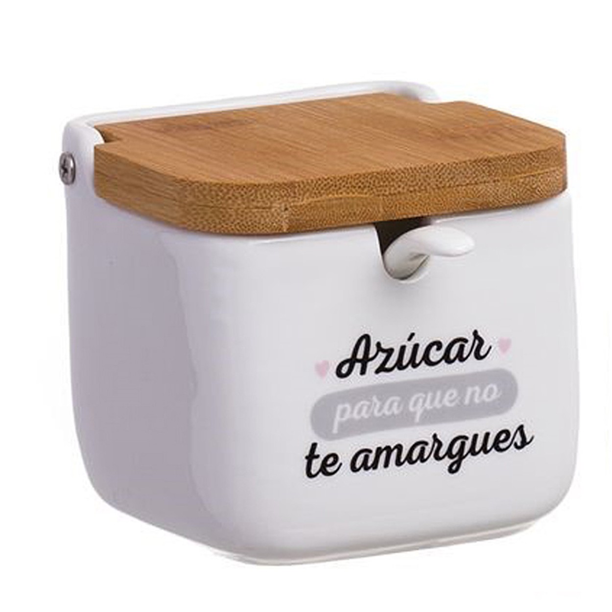 Azucarero cerámica de cocina original con frase original Azúcar Para que no te amargues, Hogar y Mas