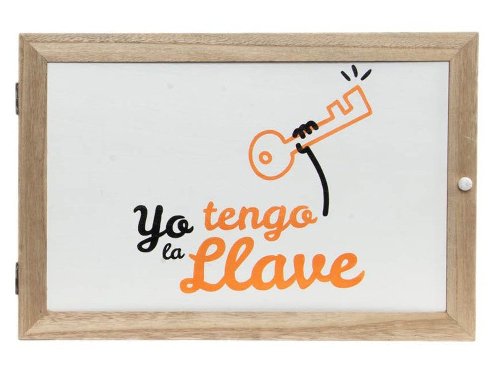 Tapa de contador para llaves de madera natural para entrada. Diseño original y divertido 46 x 32.5 cm - Hogar y más