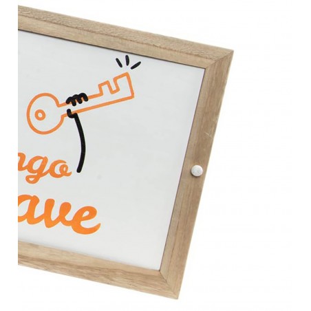 Lid counter for keys natural wood for entry. Original design and fun 46 x 32.5 cm - Home and more