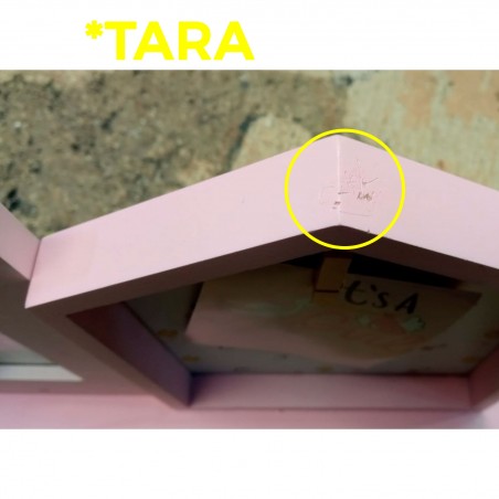 *TARA* Portafotos Múltiple My Baby de Mesa, Portafotos Original de Madera, 2 Fotos para Bebé 40X22X6CM