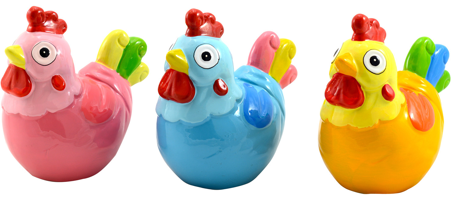 Salvadanaio per Bambini mod. Gallina (14x14x9 cm)