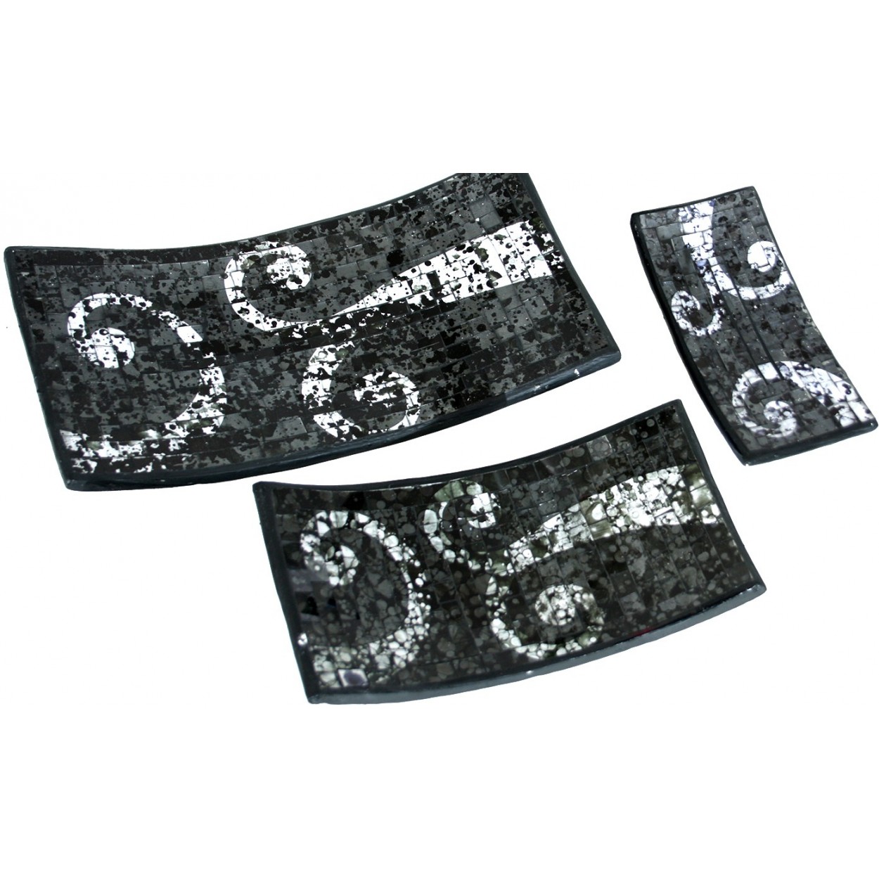 Set de 3 centros rectangulares Mosaico de Cerámica