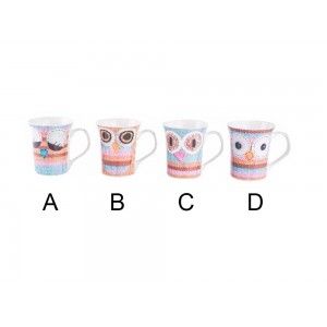 Taza "mug" de porcelana - Modelo búho (350 cc)