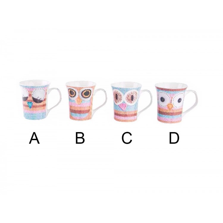 Taza "mug" de porcelana - Modelo búho (350 cc)