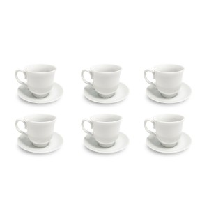 SET 6 TAZAS PORCELANA PURA...