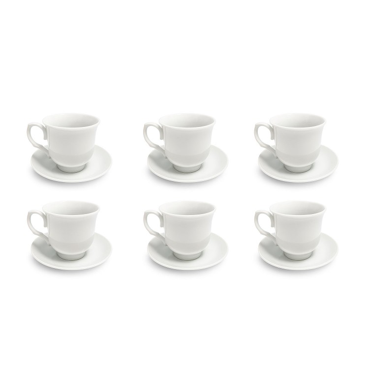 SET 6 TAZAS PORCELANA PURA PARA ESPRESSO Y CORTADO, 180ML