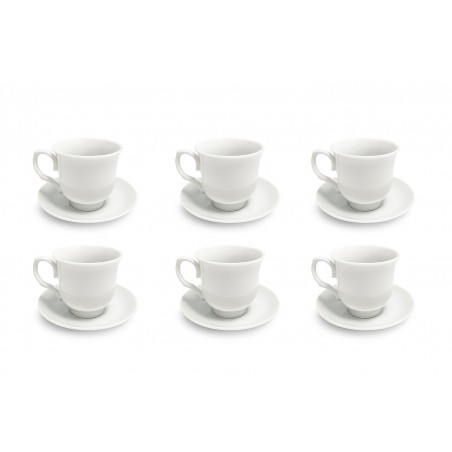 SET 6 TAZAS PORCELANA PURA PARA ESPRESSO Y CORTADO, 180ML