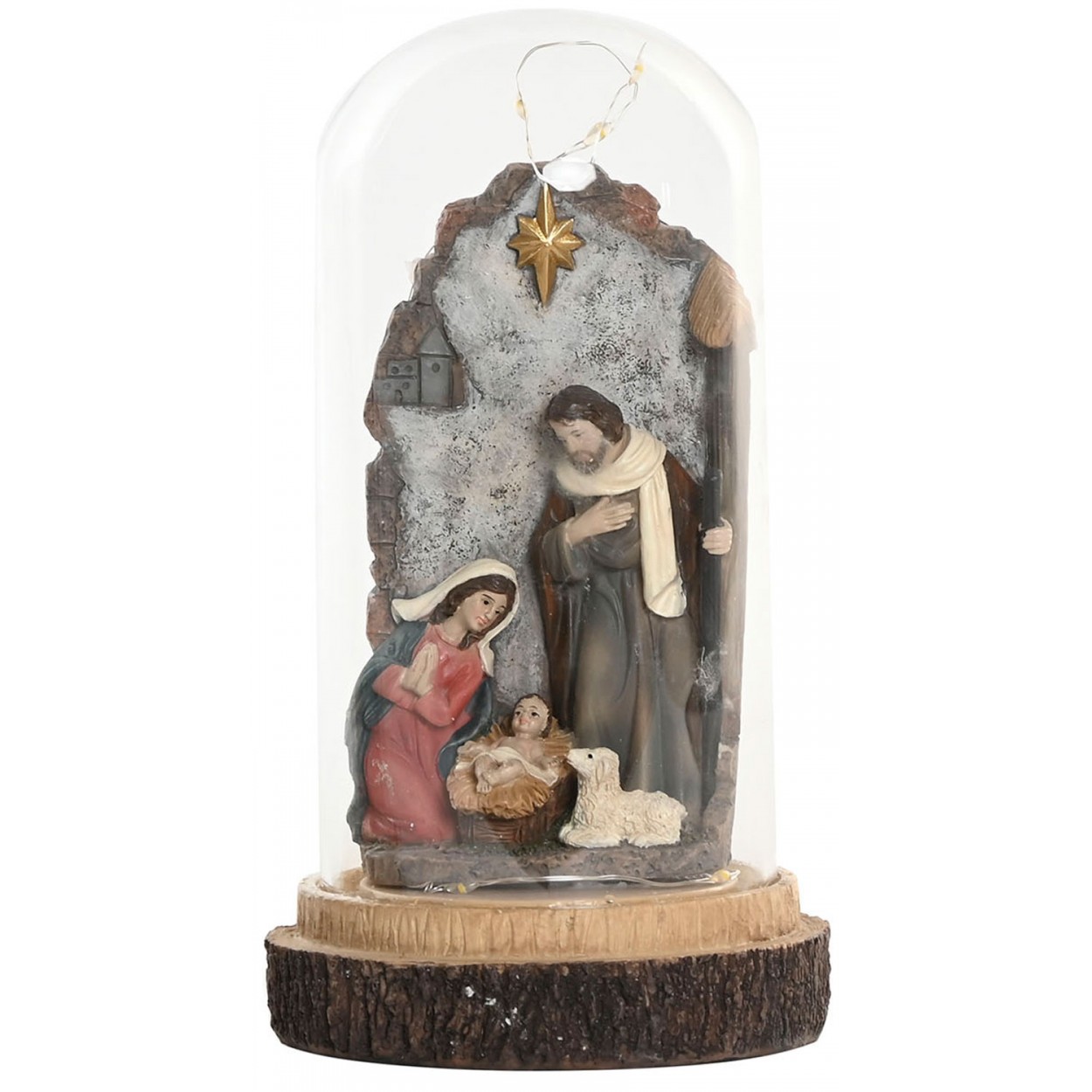 CÚPULA CRISTAL LED NACIMIENTO 21CM