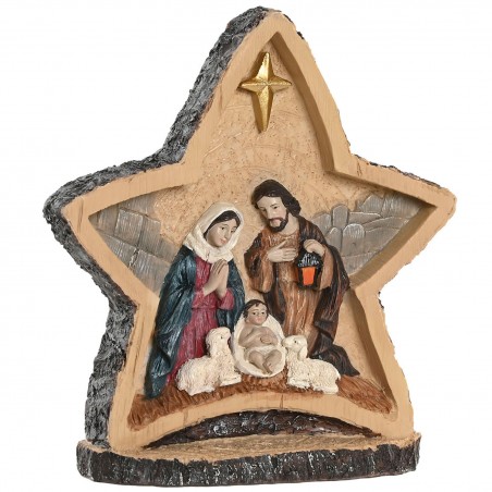 NACIMIENTO ESTRELLA CON TEXTURA TRONCO 16,5CM