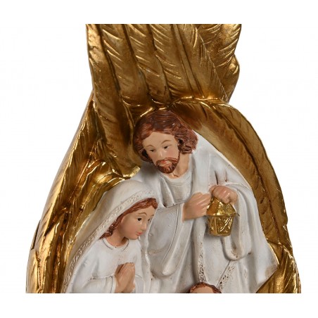 NACIMIENTO ALAS DORADO 19CM RESINA FIGURA DECORATIVA