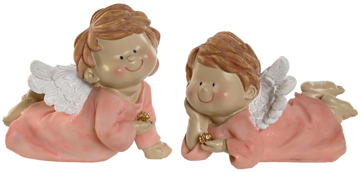 ANGELITO BEBÉ RESINA 14CM FIGURA DECORATIVA DULCE