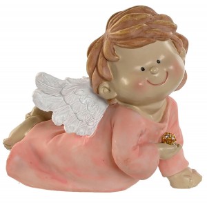ANGELITO BEBÉ RESINA 14CM FIGURA DECORATIVA DULCE