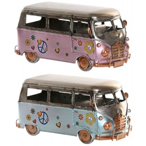 CAMIONETA DECORATIVA METAL VINTAGE 20CM PICK-UP RETRO