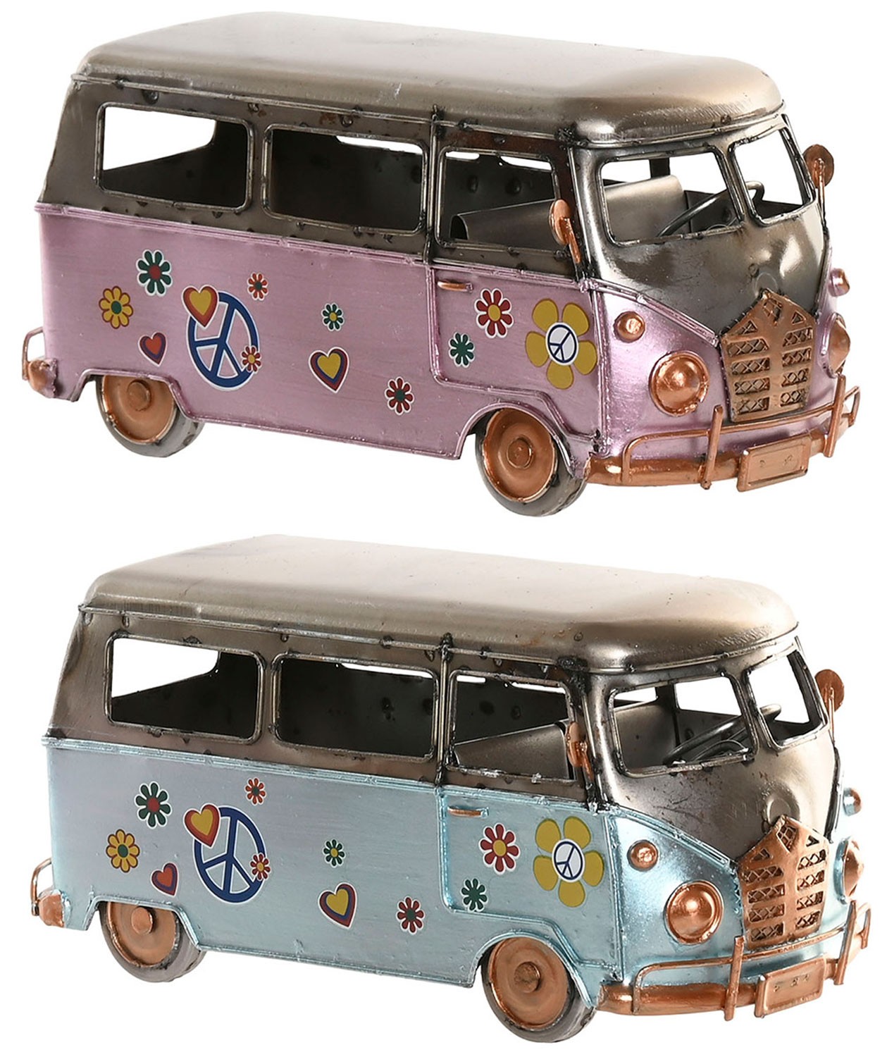 CAMIONETA DECORATIVA METAL VINTAGE 20CM PICK-UP RETRO