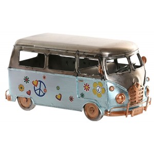 CAMIONETA DECORATIVA METAL VINTAGE 20CM PICK-UP RETRO