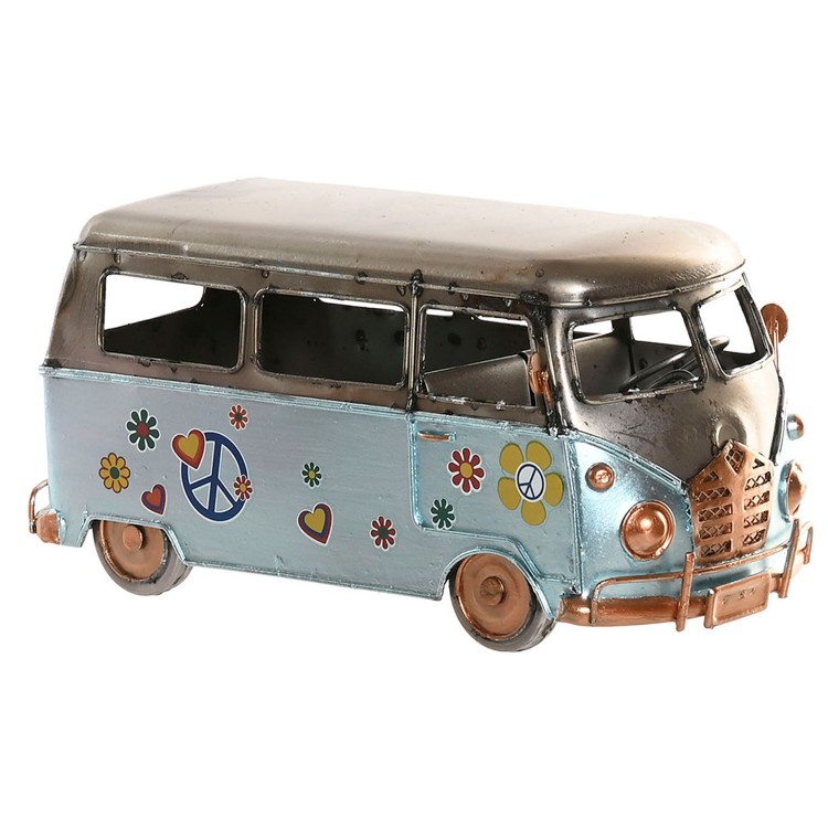 CAMIONETA DECORATIVA METAL VINTAGE 20CM PICK-UP RETRO