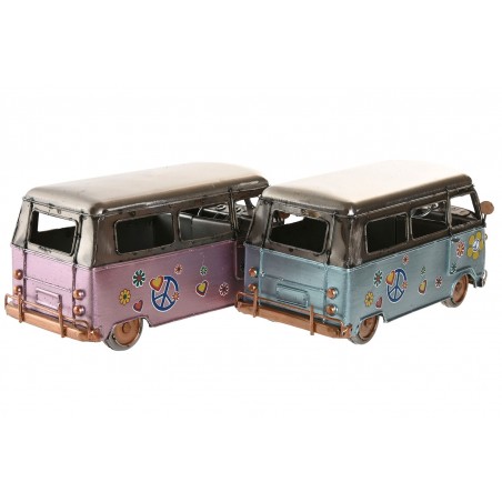 CAMIONETA DECORATIVA METAL VINTAGE 20CM PICK-UP RETRO