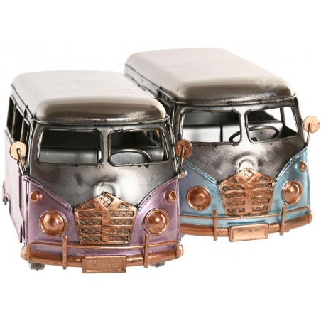 CAMIONETA DECORATIVA METAL VINTAGE 20CM PICK-UP RETRO