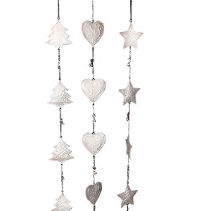 DECORACIÓN COLGANTE METÁLICO NAVIDEÑO 108CM CASCABELES