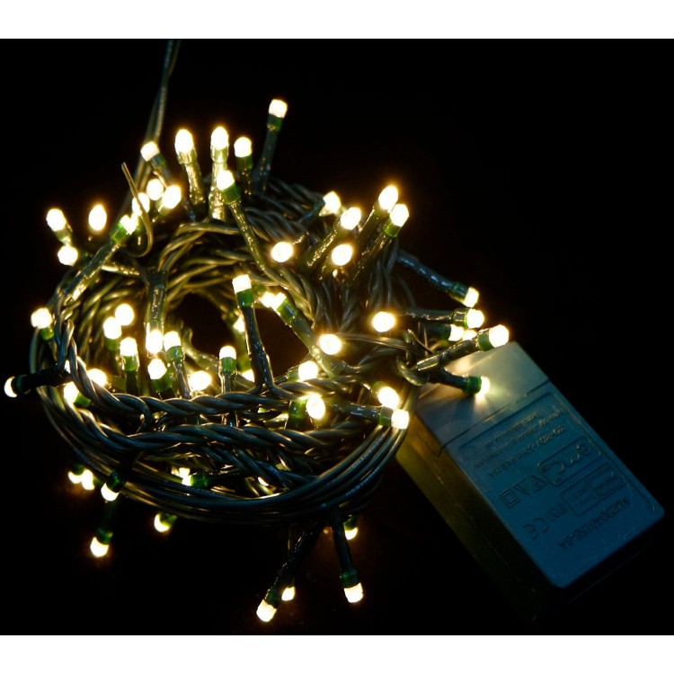 LUCES DE NAVIDAD LED CÁLIDAS 100 LUCES 8 FUNCIONES 4,47M INTERIOR