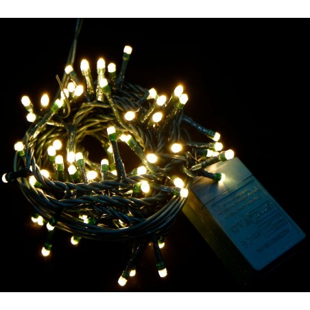 LUCES DE NAVIDAD LED CÁLIDAS 100 LUCES 8 FUNCIONES 4,47M INTERIOR
