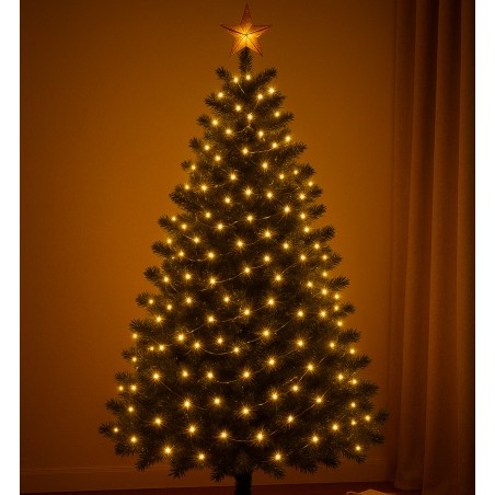 LUCES DE NAVIDAD LED CÁLIDAS 100 LUCES 8 FUNCIONES 4,47M INTERIOR