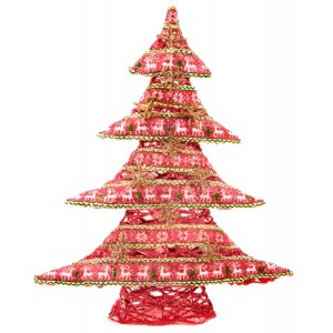 ÁRBOL NAVIDAD TELA NÓRDICA RENO LED 62CM
