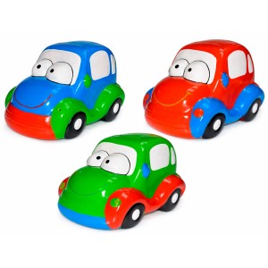 HUCHA COCHE DE CERÁMICA SONRISAS 12CM