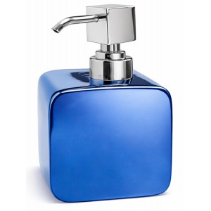 DISPENSADOR DE JABÓN EN CERÁMICA METALIZADA 15,2CM COLORES VARIADOS