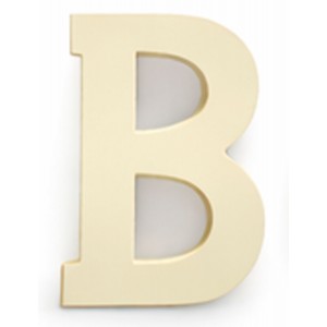LETRAS DE MADERA DECORATIVAS BEIGE 11,5CM INICIALES PARA PARED O ESTANTE
