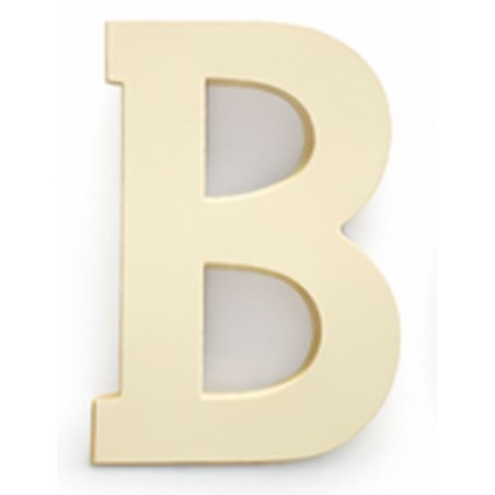 LETRAS DE MADERA DECORATIVAS BEIGE 11,5CM INICIALES PARA PARED O ESTANTE