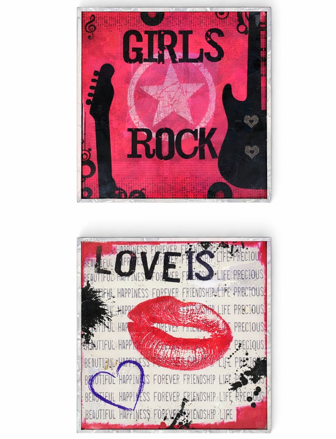 *TARA* CUADROS POP ART JUVENILES GIRLS ROCK 30X30CM