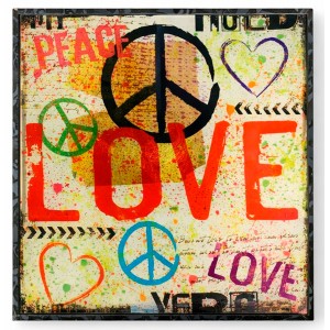 CUADRO DECORATIVO URBANO ROCK LOVE 30X30CM