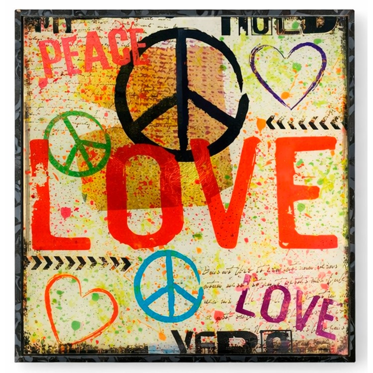CUADRO DECORATIVO URBANO ROCK LOVE 30X30CM