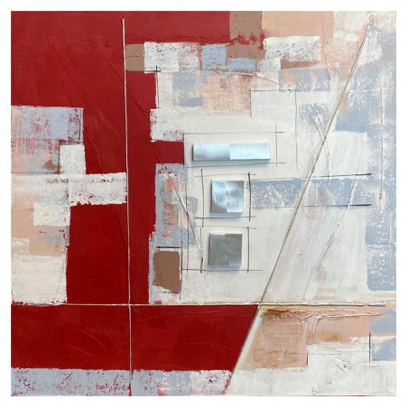 Cuadro Abstracto Pintado a Mano sobre Lienzo 60x60cm