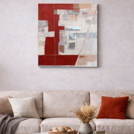 Cuadro Abstracto Pintado a Mano sobre Lienzo 60x60cm