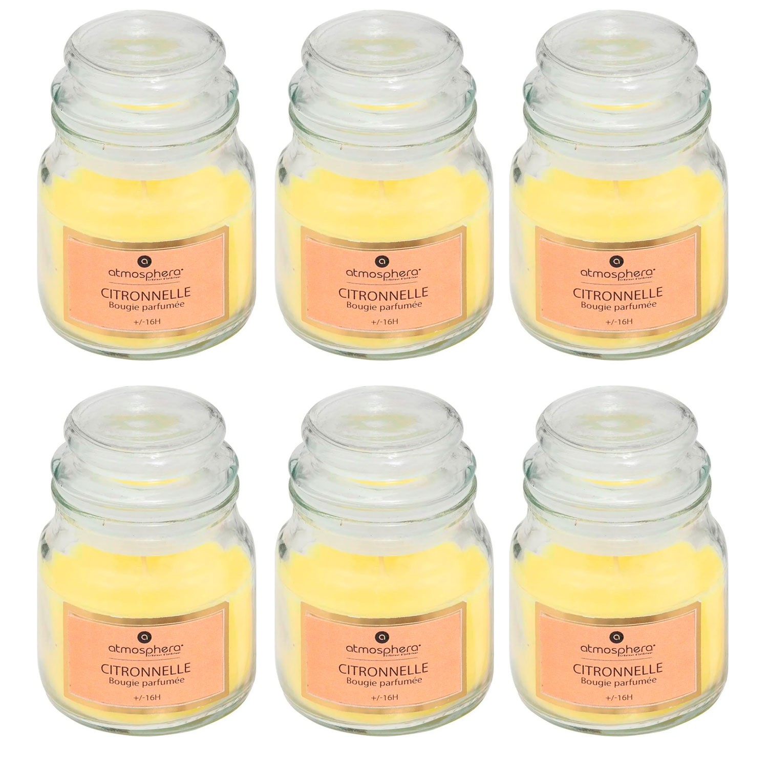 Set de 6 Velas de Citronela...