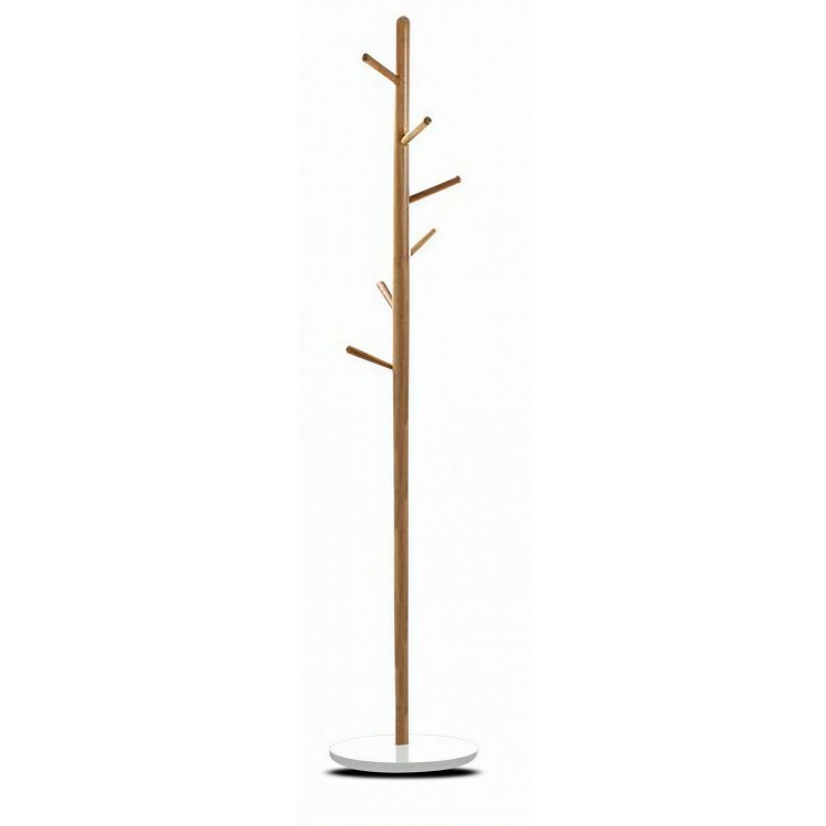 PERCHERO DE PIE DE BAMBÚ NATURAL CON 6 GANCHOS 180X36CM
