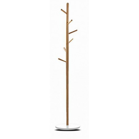 PERCHERO DE PIE DE BAMBÚ NATURAL CON 6 GANCHOS 180X36CM